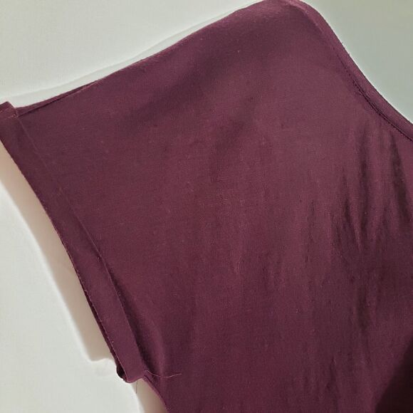 American Eagle Womens T Shirt Large Happy Hour Swing Top Sheer Pleated Chiffon - Picture 4 of 9